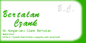 bertalan czank business card